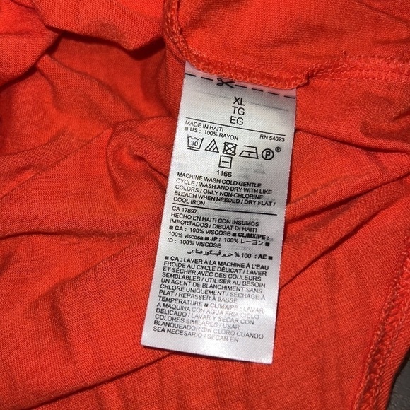 5/$25 Old Navy Curved Hem Tank Top in Warm Sunset (Orange) Size XL - Picture 5 of 6